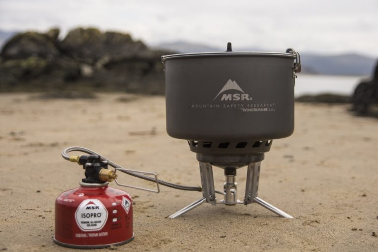 MSR WindBurner stove system review with sauce pot