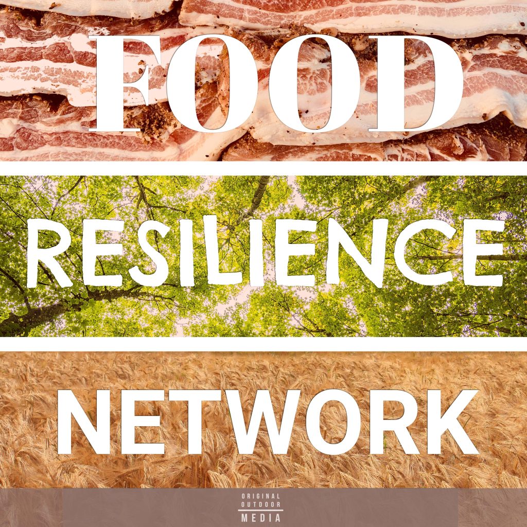 Logo for the food resilience network podcast
